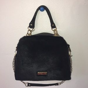 Black & Gold Fur - HandBag
